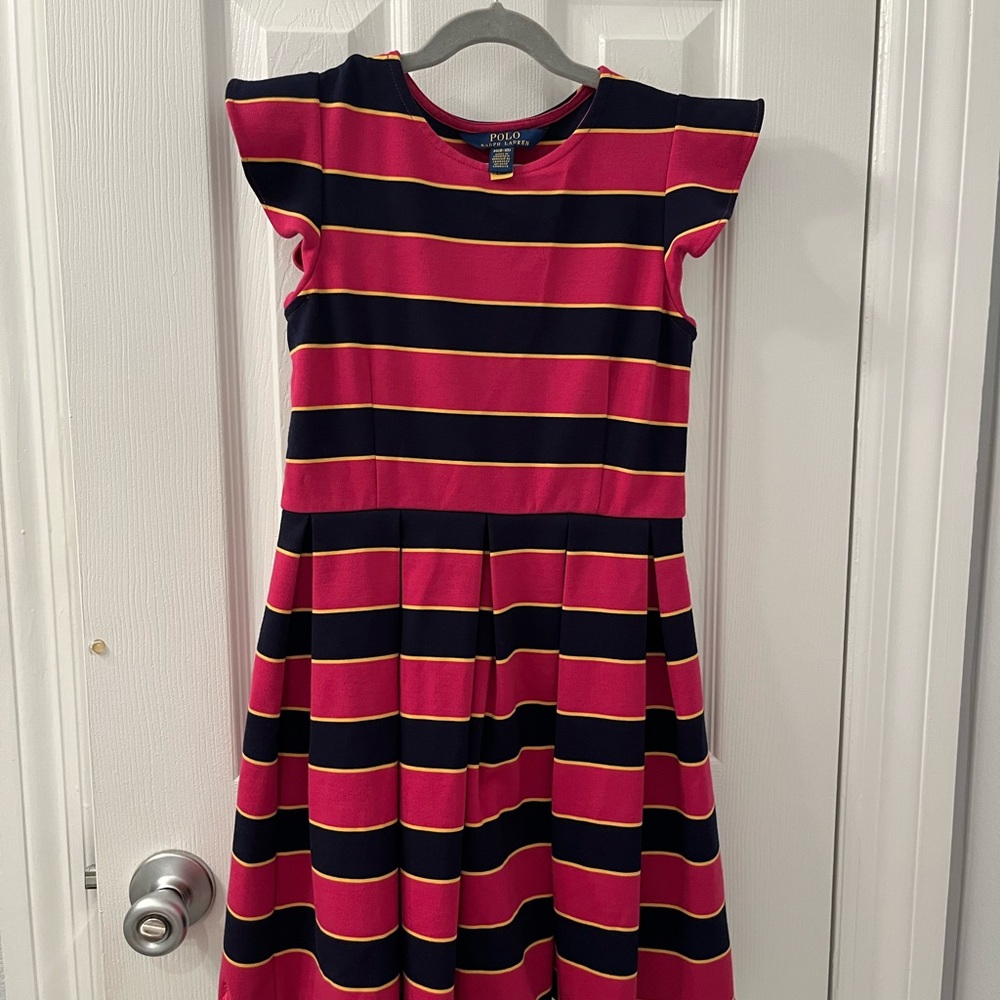 Polo by Ralph Lauren Pink Flutter Sleeve A-Line Dress